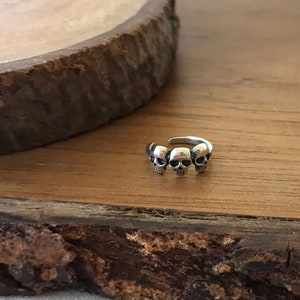 Sterling Silver Skull Ear Cuff Earring, No Ear Piercing Needed, Skull Ear Wrap, Simple Ear Cuffs fromdada