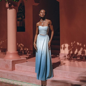 Boho ombre maxi skirt online