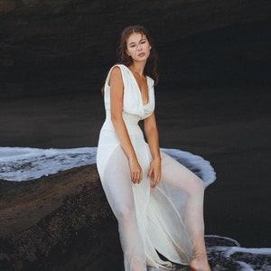 Off White Silk & Cotton Jumpsuit • Wedding Bridal Jumpsuit • Open Back Sleeveless Jumpsuit •  Romper Women • Adjustable Yoga Overall Women