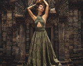 Green greek goddess dress cheap