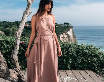 satin dress greece