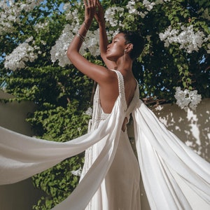 Off-White Greek Goddess Dress • Boho Ceremonial Dress • Bridal Grecian Dress • Bohemian Belted Macrame Ropes Dress •  Aphrodite Maxi Dress