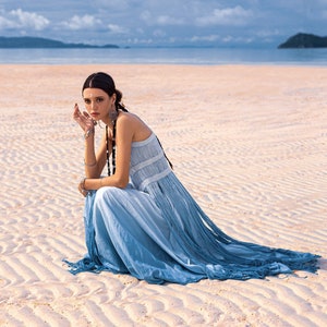 Blue Beach Guest Wedding Dress - Etsy