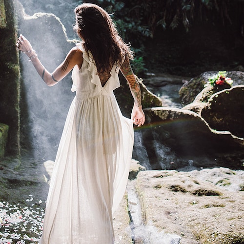 boho casual beach wedding dresses