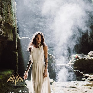 "Aloka" Summer Bohemian Dress - Stylish Summer Wedding Dress - Perfect for Minimalist & Cottagecore Aesthetic