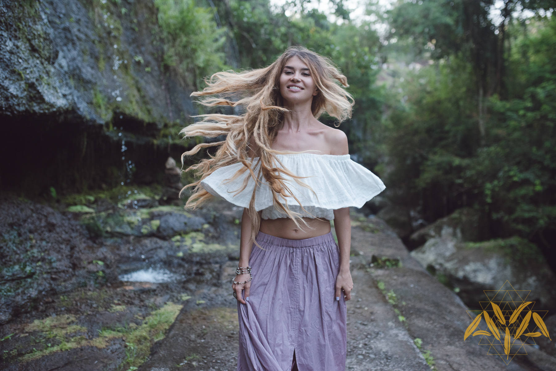 Boho Organic White Gypsy Crop Top 