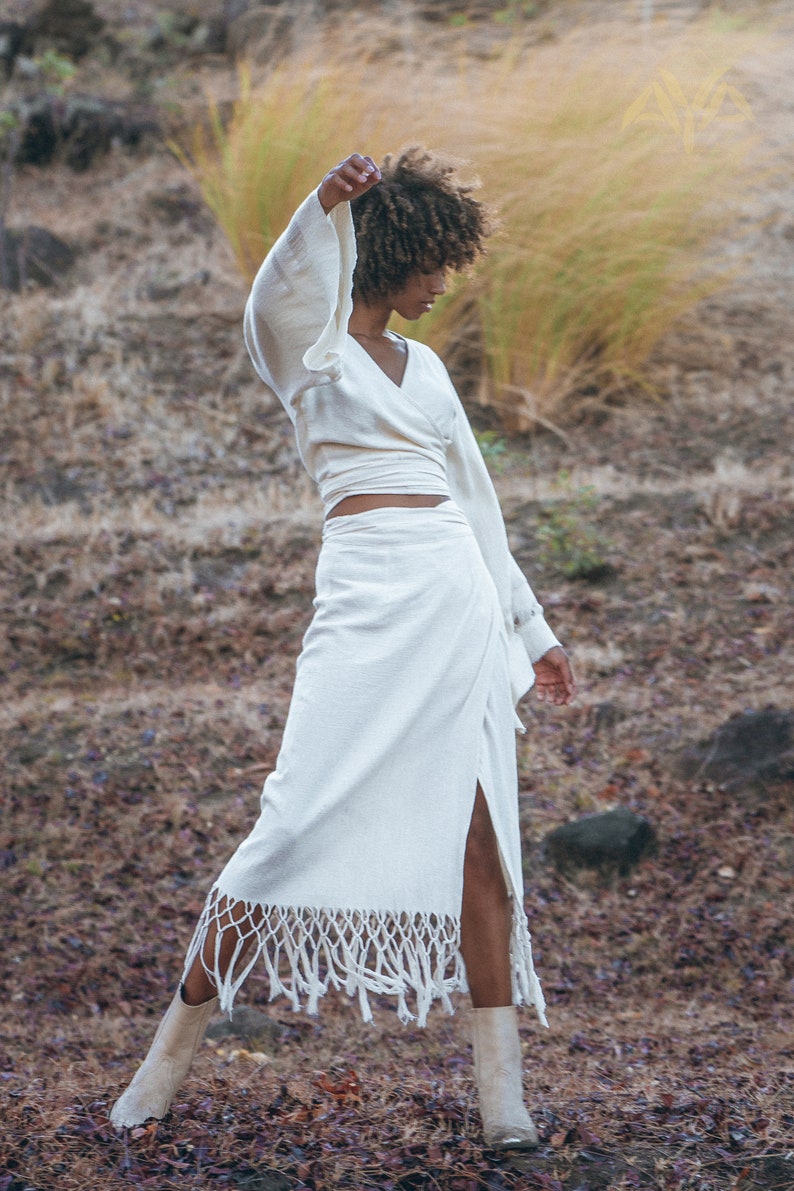 Get creative with the Off-White Goddess Tassels Skirt & pair it up with your favorite top.