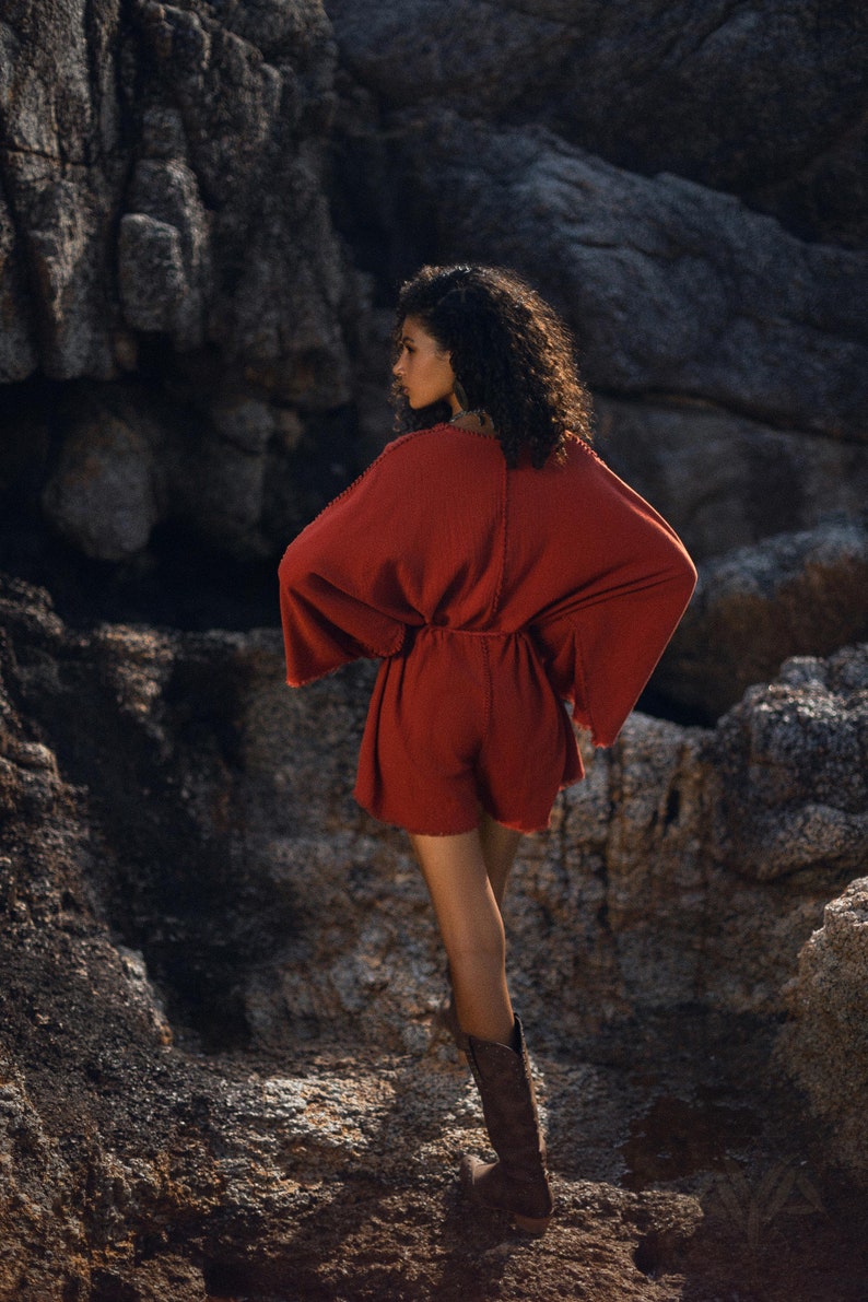 Embrace Comfort and Style in Our Breathable Mini Jumpsuit.