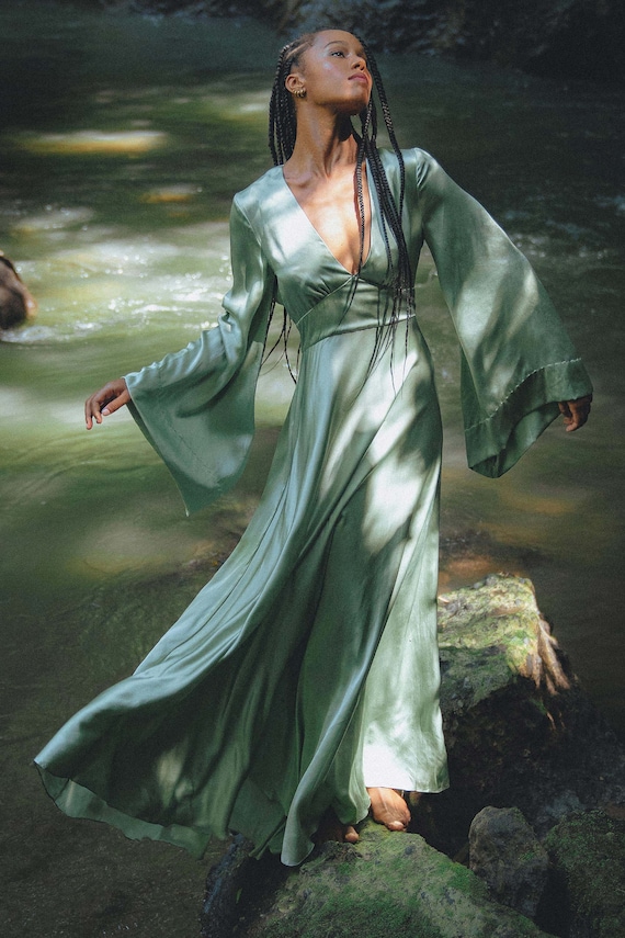aquamarine green dress Aquamarine Bridesmaid Dress Matte Satin Size XS