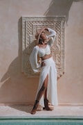 Off White Organic Cotton Two Piece Set Boho Crop Top High Waisted Maxi Skirt product logo