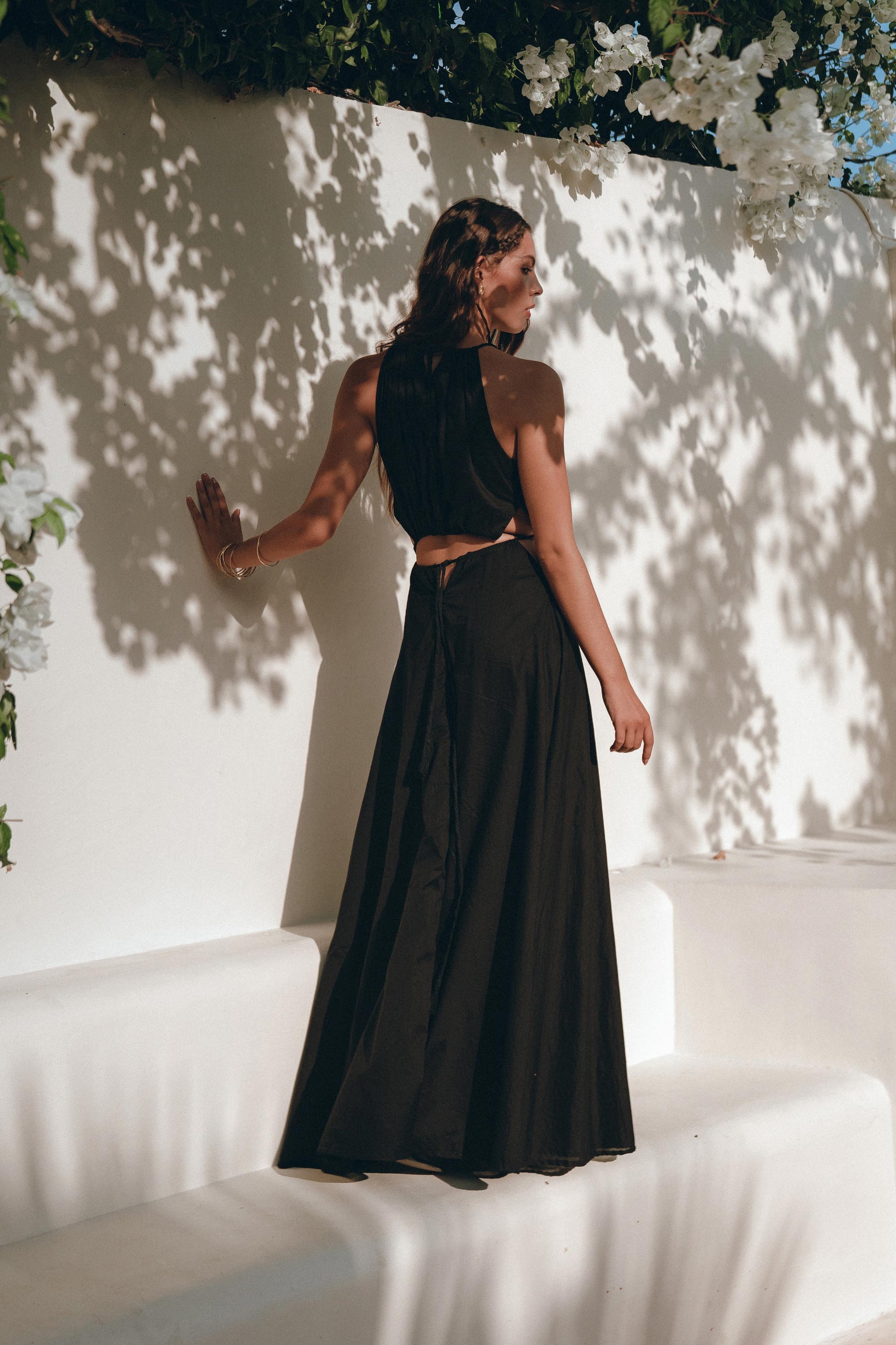 Black Organic Cotton Goddess Dress * Bohemian Multiway Gown