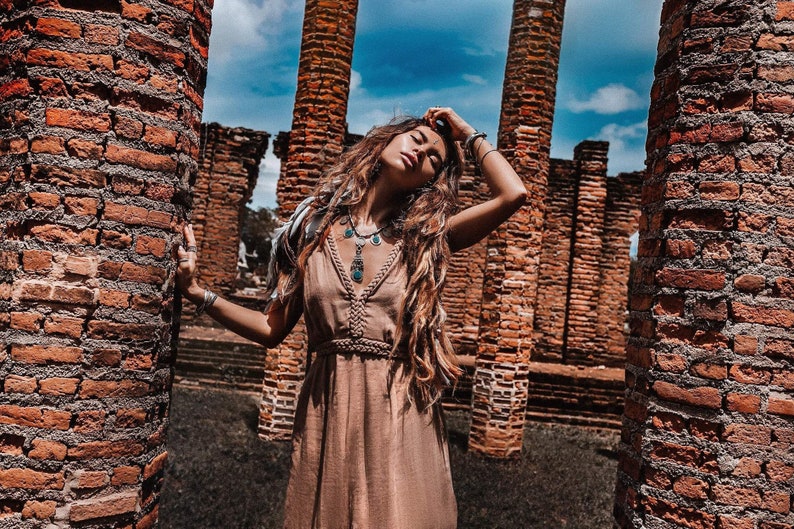 Show off your bohemian style with our Bohemian Braided Dress!