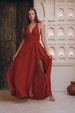 Goddess Dress • Greek Goddess Dress • Red Dresses for Women • Boho Bridesmaid Dress • Prom Bohemian Dress • Priestess Adjustable Back Dress 
