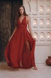 Goddess Dress • Greek Goddess Dress • Red Dresses for Women • Boho Bridesmaid Dress • Prom Bohemian Dress • Priestess Adjustable Back Dress