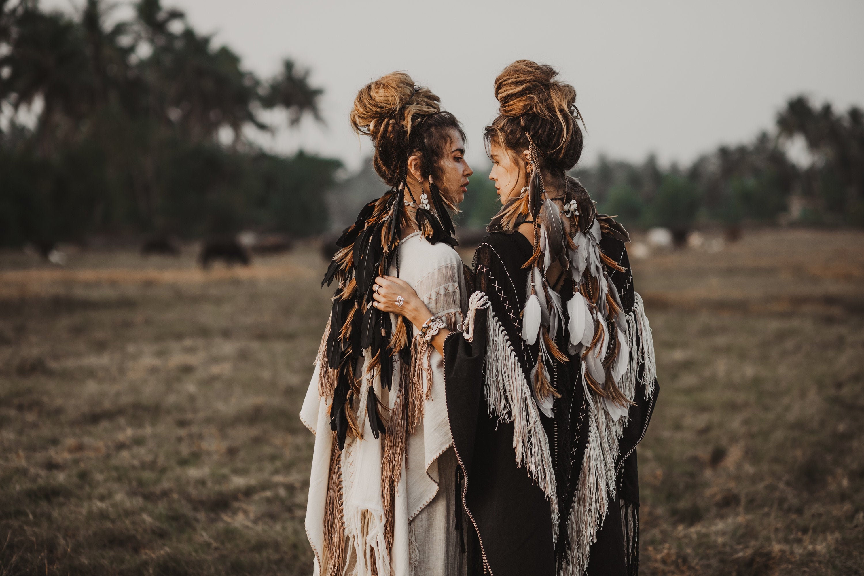 Off White Natural Handmade Poncho • Organic Shaman Cape • Bohemian Tassels Robe • Winter Gypsy Bridal Wrap Shawl • Hand Loomed Cover Up