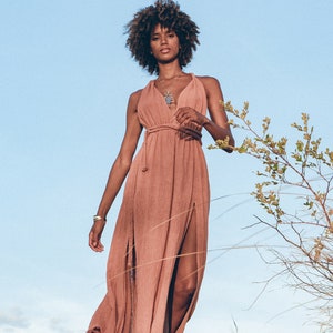 Choose the softest and trendiest Boho Dress for Women; organic cotton with raw cotton edging and available in 5 different sizes.