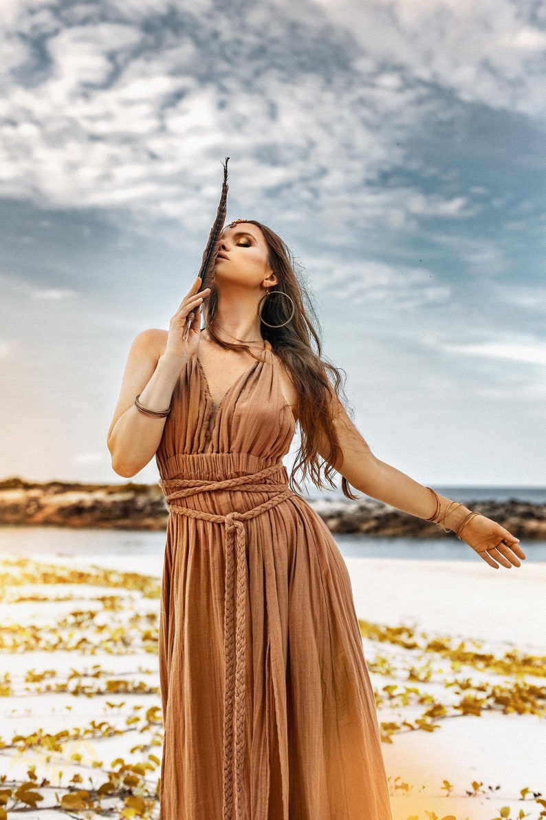 Have a good look at the Ochre Wedding Guest Dress. Made by our experts with organic cotton fabric in 5 sizes.