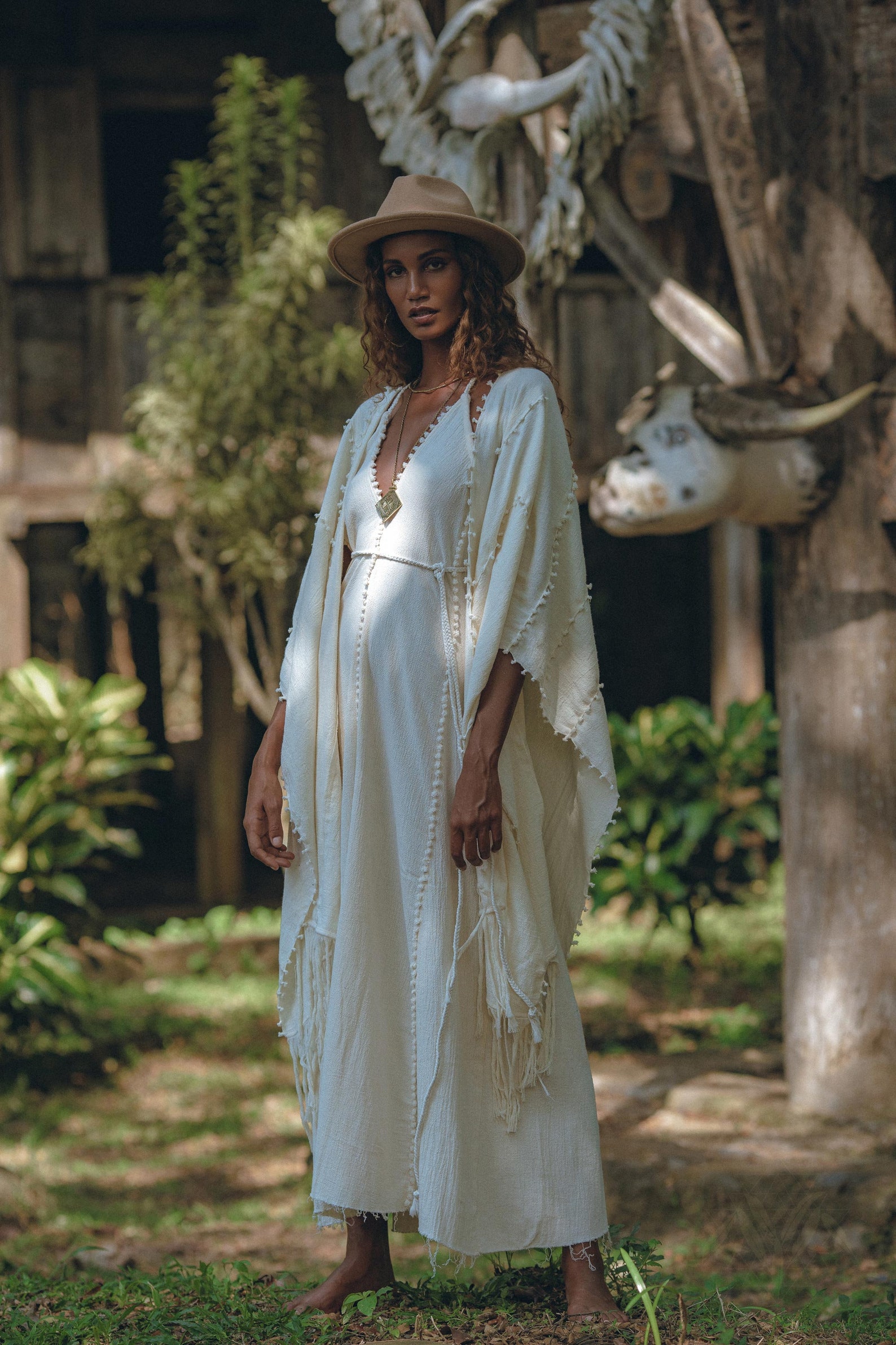 boho bridal cape