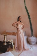 Powder Pink Padma Dress Greek Goddess Dress Boho Prom Formal Bridesmaid Wedding Guest Women product logo