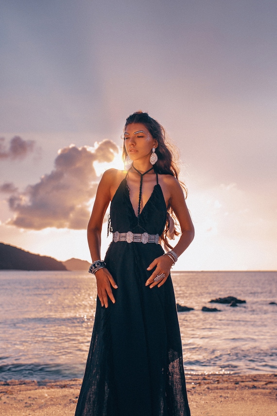 bohemian evening dress Bohemian Floral Maxi Dress – Dominique Nicole Boutique main image 0