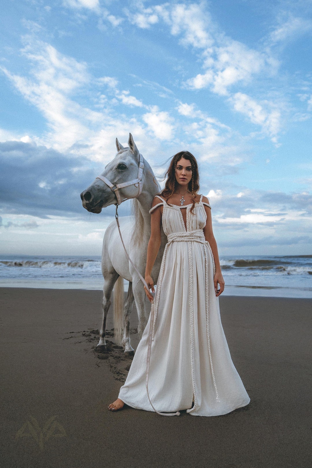 Beach white dress wedding hotsell