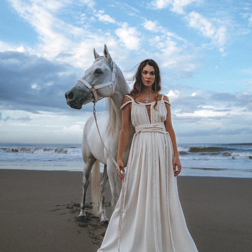 ivory grecian style wedding dress Persephone - Greek Style Wedding Dress / Grecian Bridal Gown / Chiffon Wedding  Dress / Sunset Dyed Wedding Dress / Ice Dyed Draped Gown