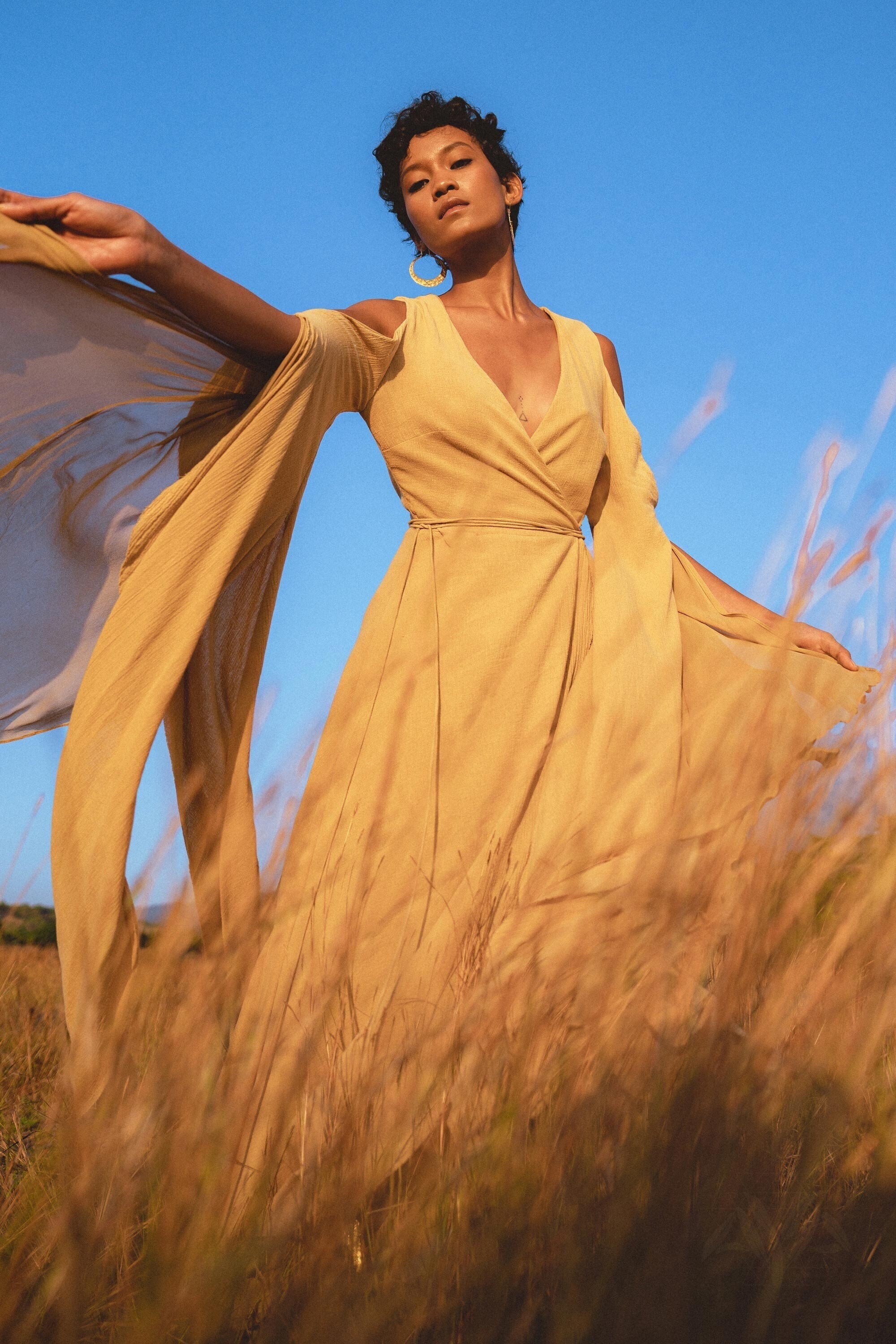 gold gypsy dress India