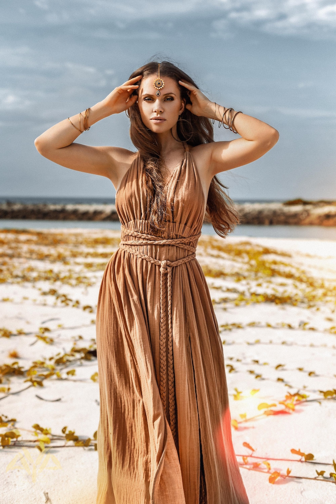 Greek boho dress hotsell