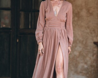 boho rose gold dress 242GL3209 Rose Gold Off-Shoulder Tulle Long Slim Dress