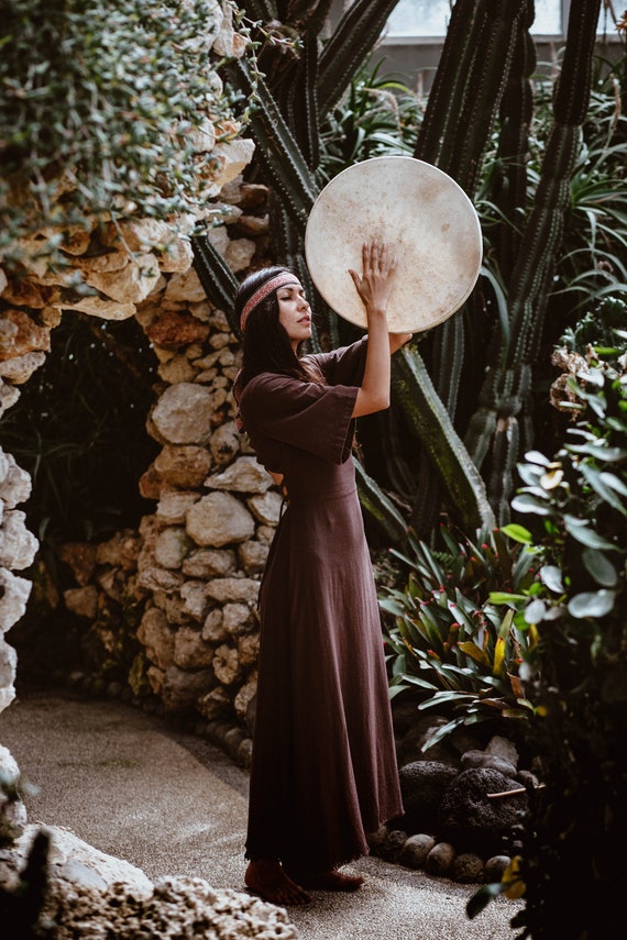 brown goddess dress Norma Kamali Goddess Dress in Chocolate