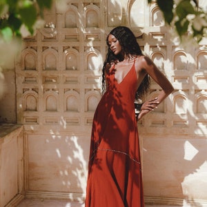 Shanti Bohemian Dress Red