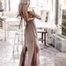 Wedding Guest Dress • Boho Bridesmaid Dress • Organic Braided Dress • Prom One Size Photoshoot Dress • Grey Maxi Adjustable Multiway Dress 