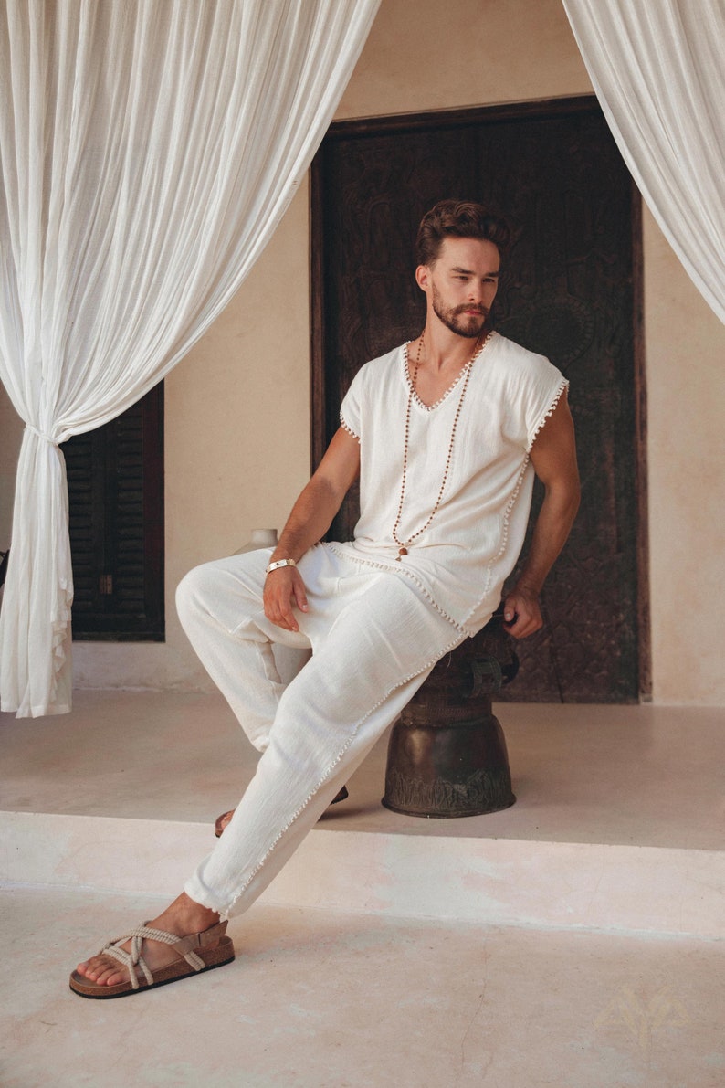 Mens Boho Pants Tulum Mens Boho Organic Clothing Boho Etsy