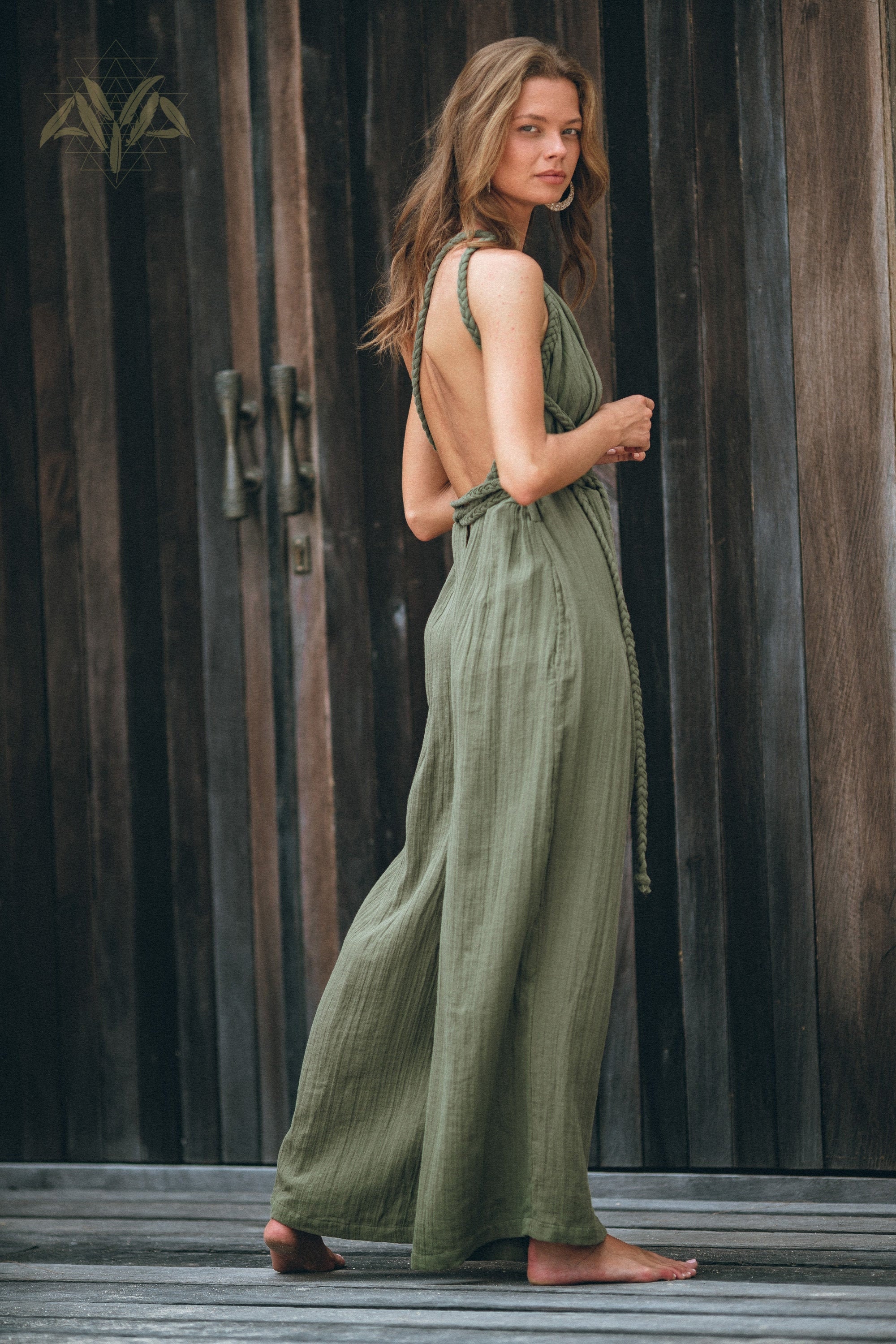 Jumpsuit Women Braided Romper Women Sage Green Overalls | Etsy