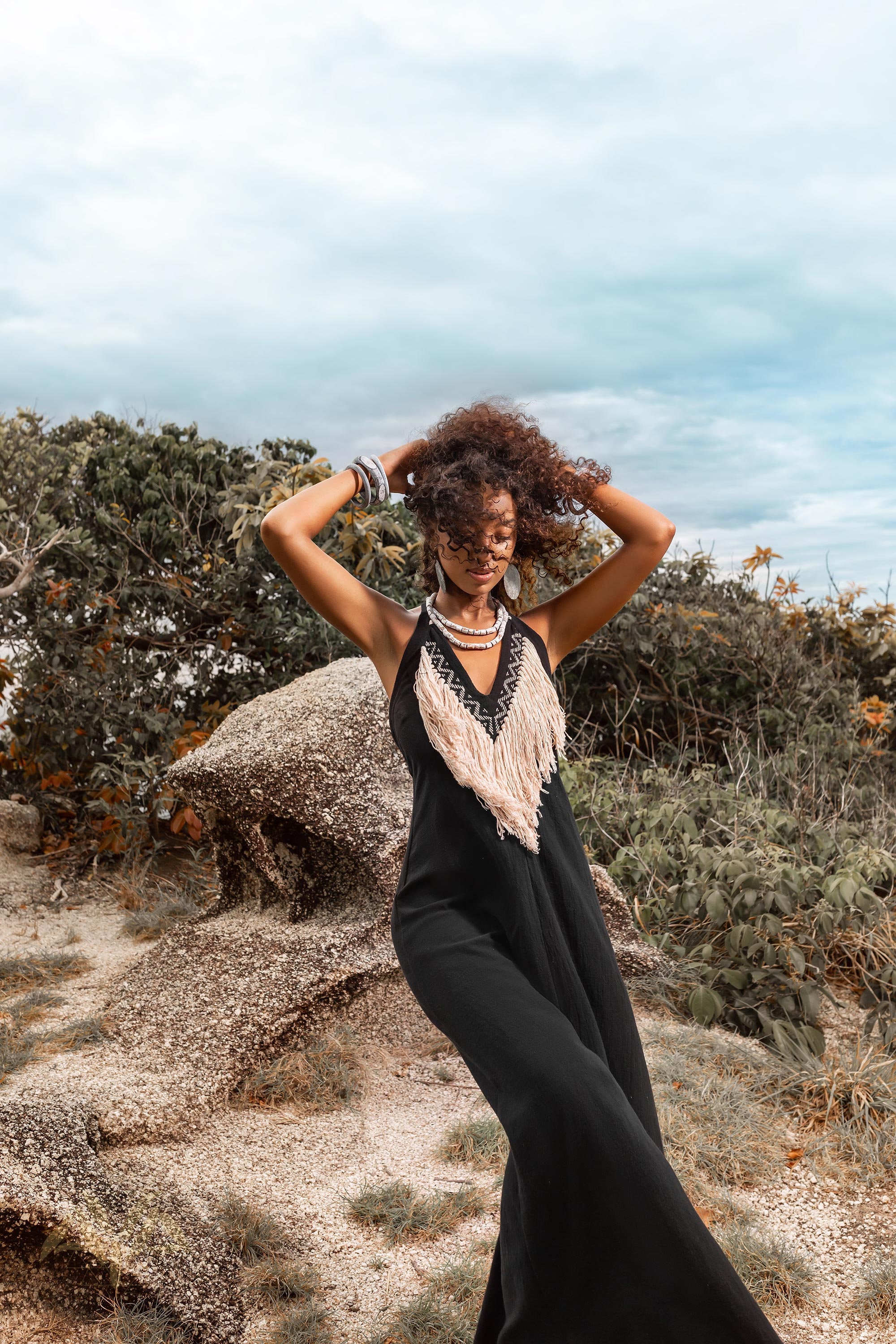 black goddess maxi dress Size S