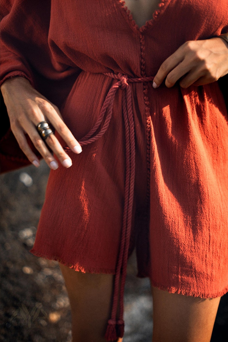 Unleash Your Inner Boho Chic with Our Handwoven Cotton Jumpsuit.