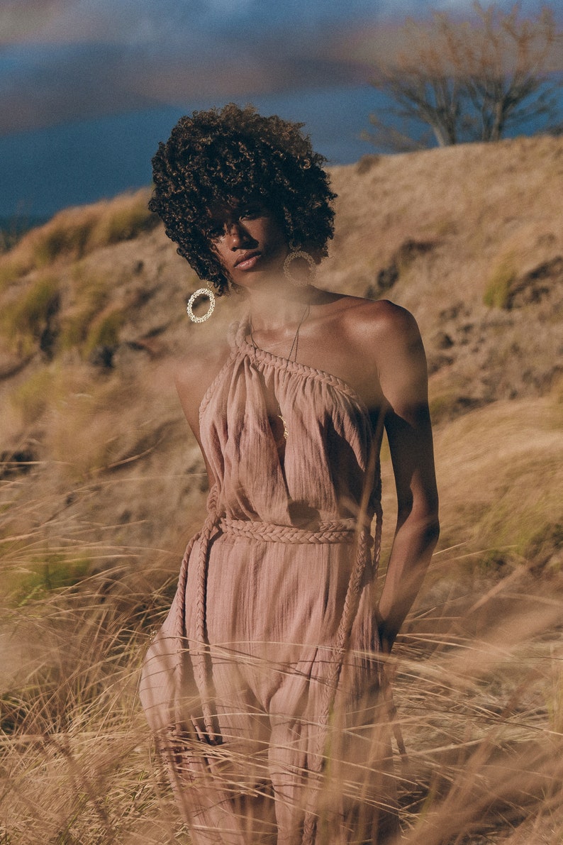 Make an Unexpected Statement with Our Incredible Dusty Pink Romper for Women. Don't Forget to Check Out Our Handmade Artisan Jumpsuit!