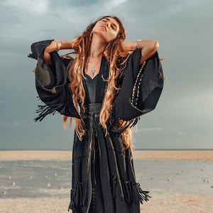 Impress Everyone with Our Hand Embroidered Cardigan Women, Featuring a Classic Tribal Cover Up