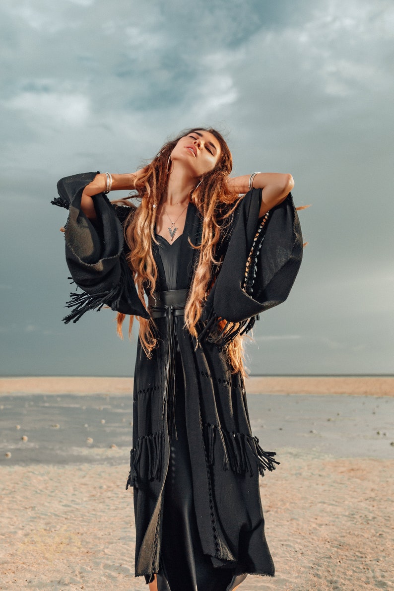 Impress Everyone with Our Hand Embroidered Cardigan Women, Featuring a Classic Tribal Cover Up