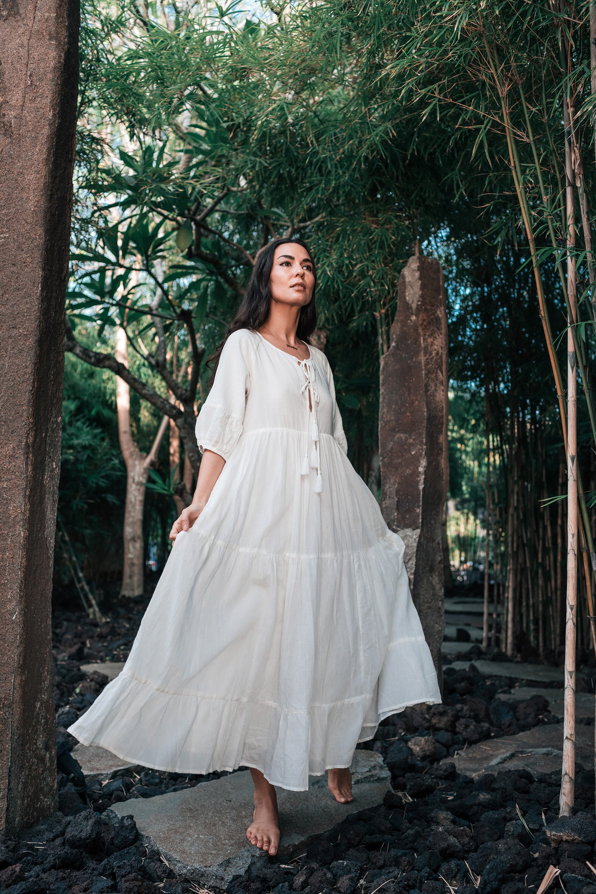 Casual White Dress - Etsy