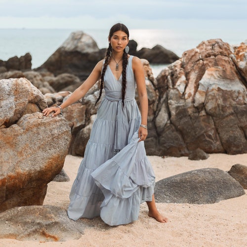 bohemian goddess dress