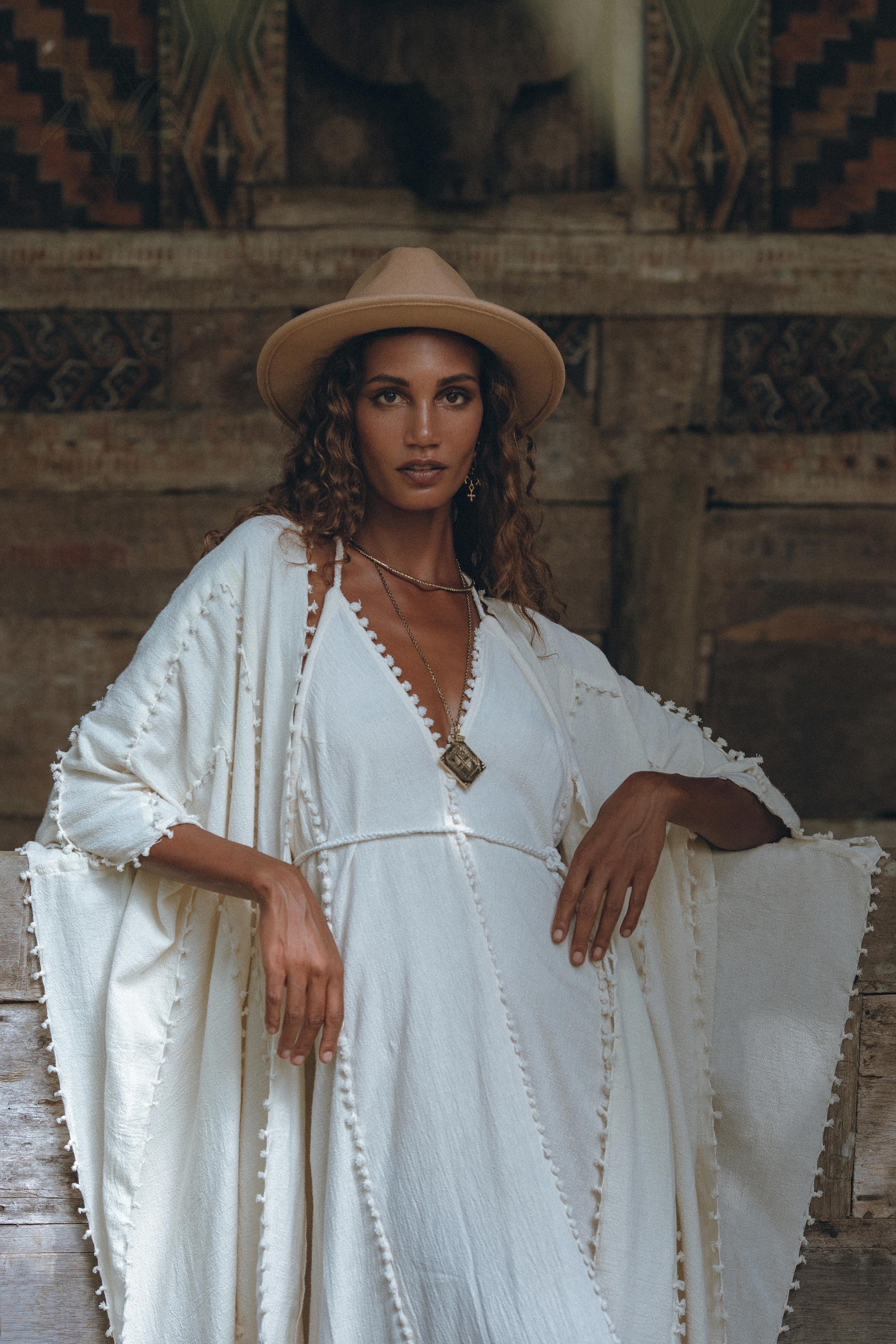 boho bridal cape