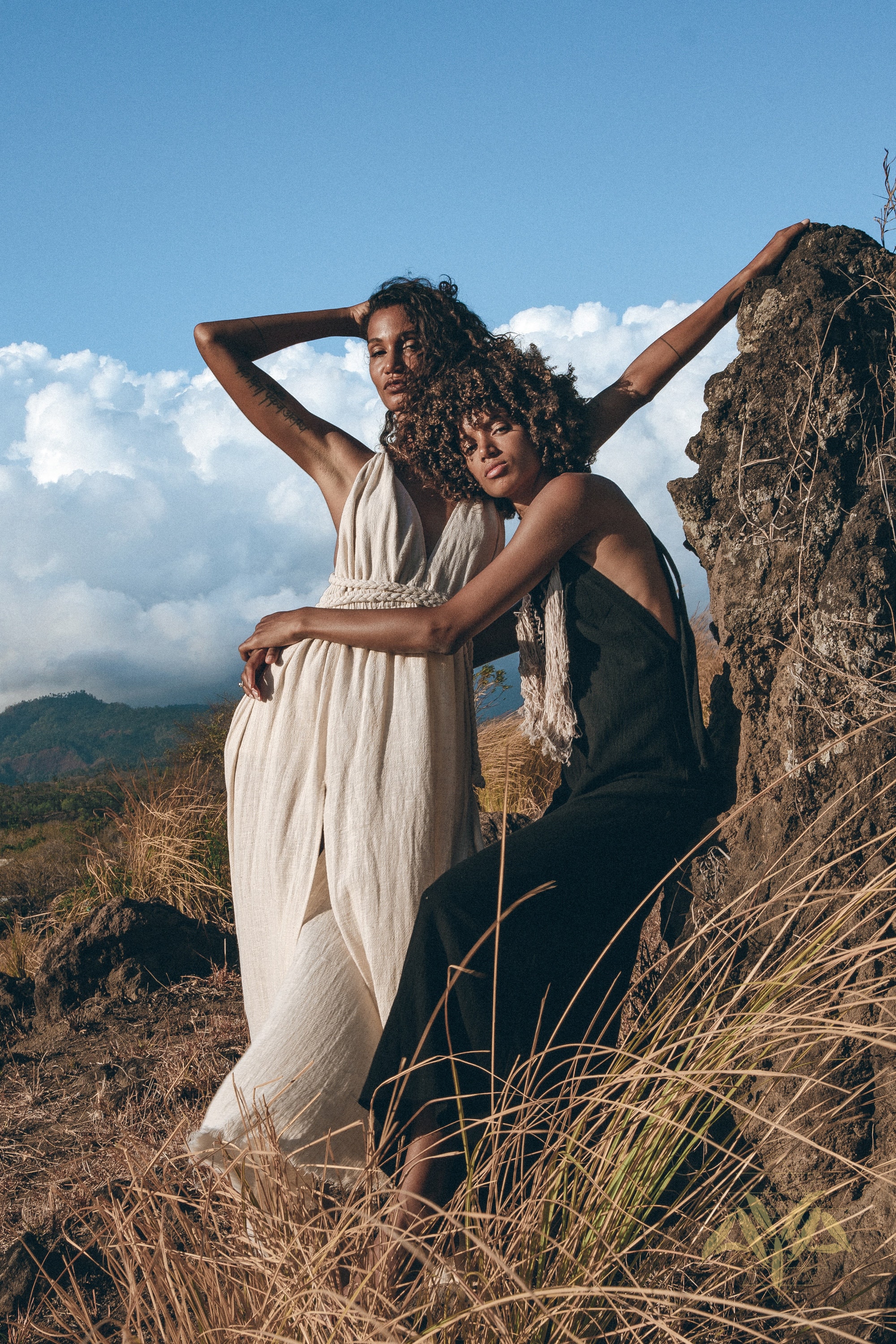 Ivory Boho Wedding Dress, Greek Goddess Gown, Lace Flowy Organic Cotton