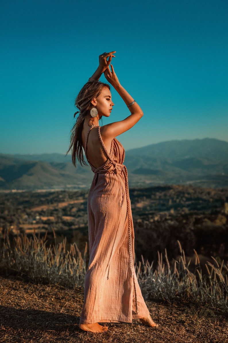 Lovely Dusty Pink Romper for Women to Match Your Unique Style. Handmade Artisan Jumpsuit for a Superb Finish.