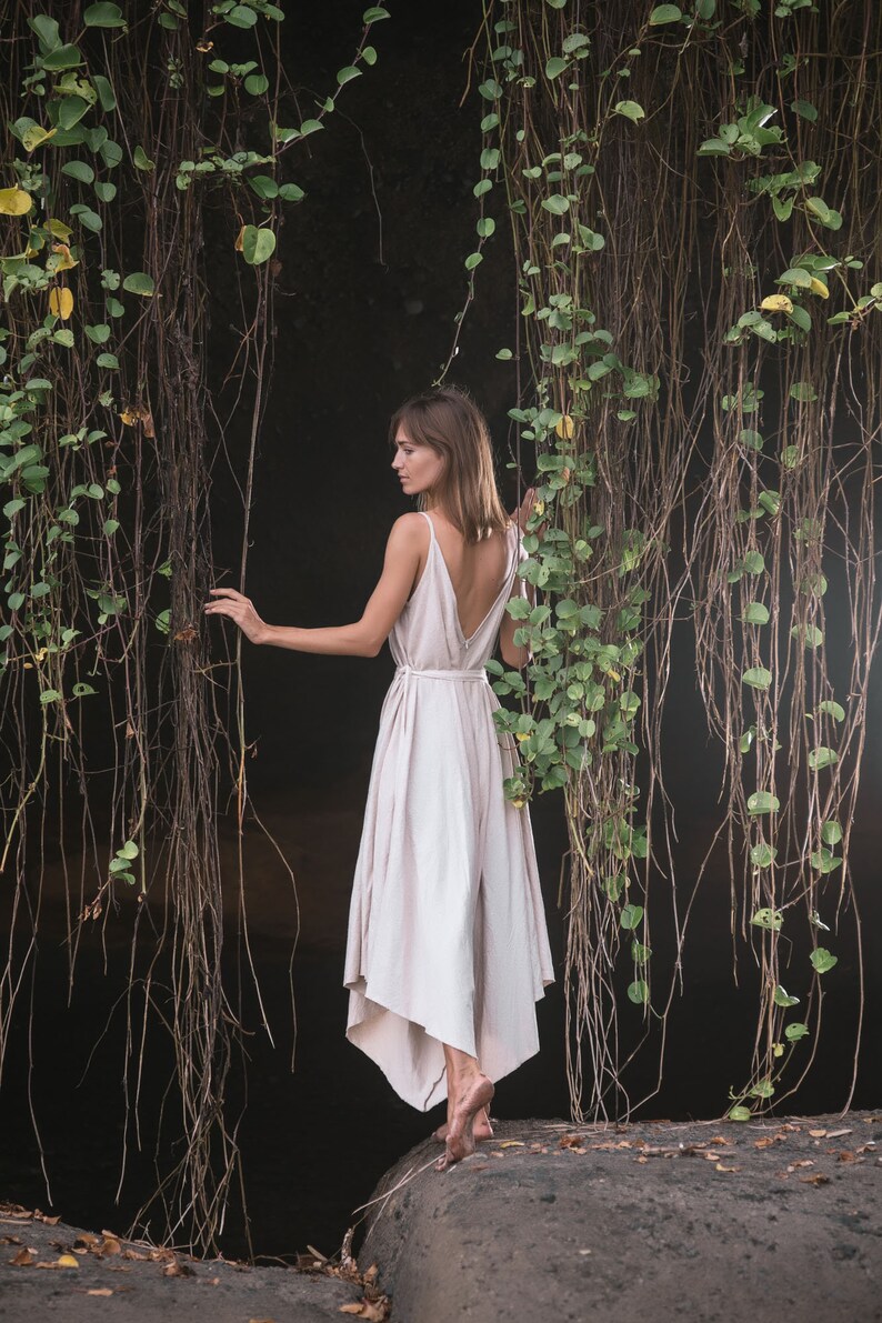 Linen Jumpsuit Dress Linen Wedding Guest Romper Bridesmaid Etsy