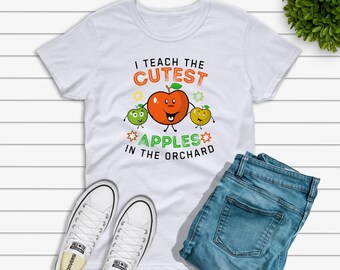 Camiseta de regreso a clases con las manzanas más lindas, regalo para maestros, camiseta para maestros