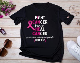 Camiseta de concientización sobre el cáncer de mama, camiseta "Él puede contraer cáncer", regalos de apoyo contra el cáncer