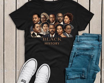 Camiseta de Líderes de la Historia Negra, Regalo del Mes de la Historia Negra, Mes de la Historia Negra, Malcolm X, Martin Luther King Jr.
