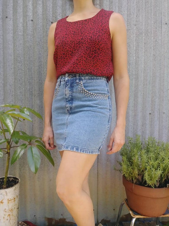vintage guess denim skirt