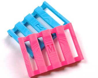Couple Soap Dishes 3D Printed, Letter Initials, One for Her, One for Him, Custom Soap Dishes, Drain Soap Dishes, Soap Trays, Soap Holders
